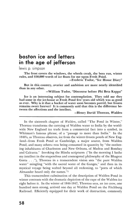 Boston Ice and Letters in the Age of Jefferson 58