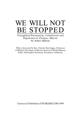 Evangelical Persecution, Catholicism and Zapatismo in Chiapas, Mexico