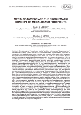 Megalosauripus and the Problematic Concept of Megalosaur Footprints