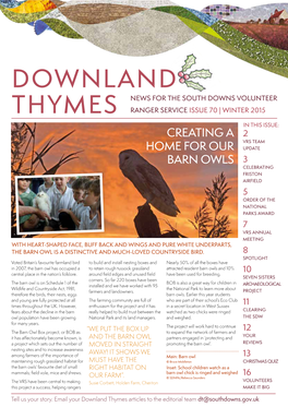 Downland Thymes News for the South Downs Volunteer