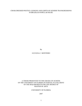 University of Florida Thesis Or Dissertation Formatting Template