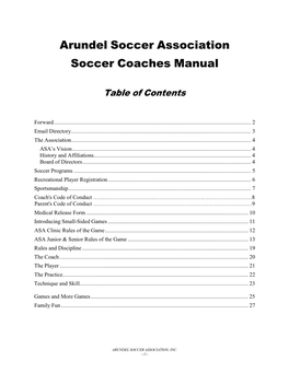 Recreation-Development Coaches Manual