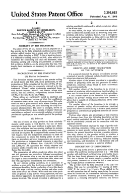 United States Patent Office Patented Aug