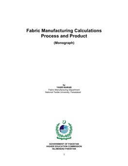 Fabric Manufacturing Calculations Process and Product