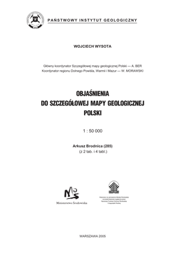 Objaœnienia Do Szczegółowej Mapy Geologicznej Polski