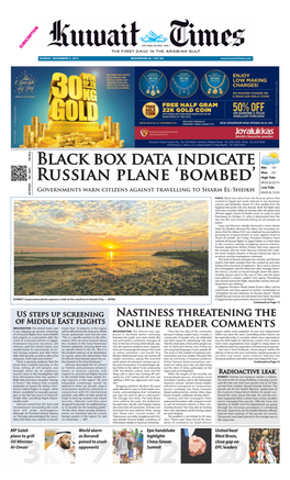 Black Box Data Indicate Russian Plane 'Bombed'