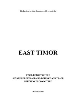 Report of the Senate Foreign Affairs, Defence and Trade References Committee