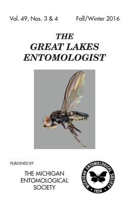 GREAT LAKES ENTOMOLOGIST the Great Lakes Entomologist Published by the Michigan Entomological Society Vol