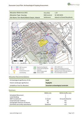 Doncaster Local Plan: Archaeological Scoping Assessment