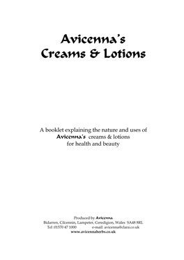 Avicenna's Creams & Lotions
