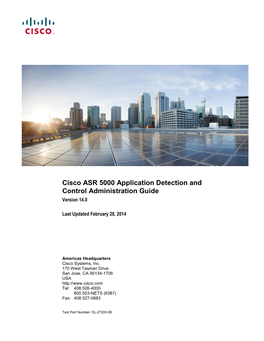 Cisco ASR 5000 Application Detection and Control Administration Guide Version 14.0