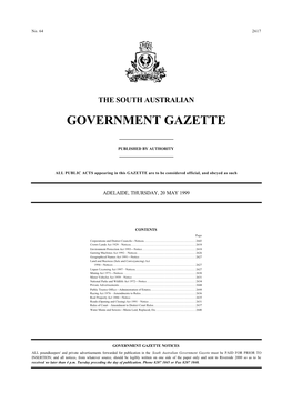 Government Gazette