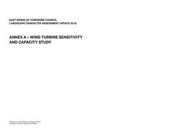 Annex a Wind Turbine Sensitivity and Capacity