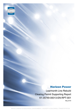Horizon Power Learmonth Line Rebuild Clearing Permit Supporting Report 61-35749-00013-EN-RPT-001 May 2018