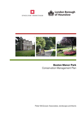 Boston Manor Park Conservation Management Plan