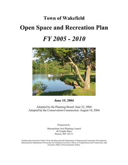 Open Space and Recreation Plan