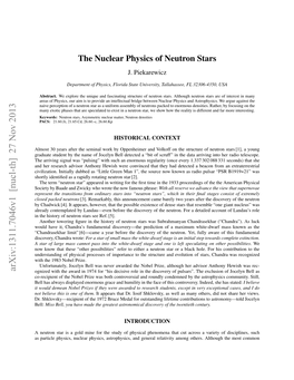 The Nuclear Physics of Neutron Stars J