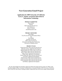 Next Generation Email Project