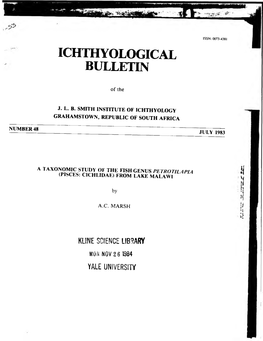 Ichthyological Bulletin