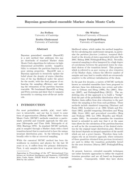 Bayesian Generalised Ensemble Markov Chain Monte Carlo