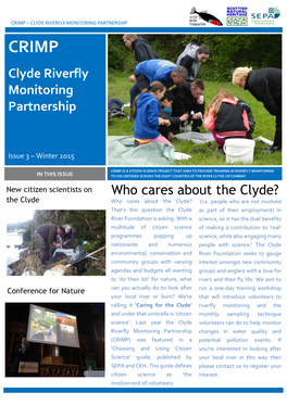 Clyde Riverfly Monitoring Partnership Who Cares About the Clyde?