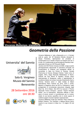 Geometria Della Passione Vincenzo Maltempo, Pianoforte