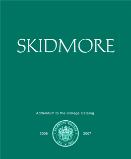 Addendum to the College Catalog 2006 2007