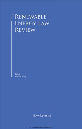 Renewable Energy Law Review Renewable Energy Law Review