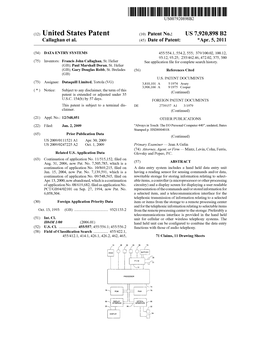 (12) United States Patent (10) Patent No.: US 7920,898 B2 Callaghan Et Al