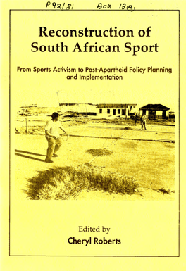 Reconstruction of South African Sport
