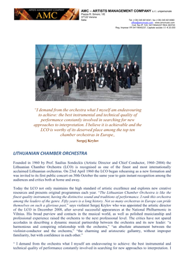 Lithuanian Chamber Orchestra