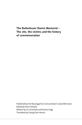 The Bullenhuser Damm Memorial – the Site, the Victims and the History of Commemoration