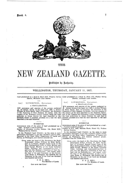 New Zealand Gazette. I