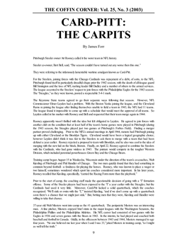 Card-Pitt: the Carpits