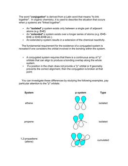 In Organic Chemistry, It Is Used to Describe the Situation That Occurs When P Systems Are 