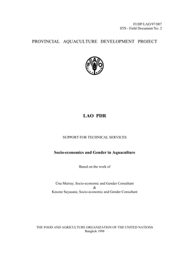 Provincial Aquaculture Development Project