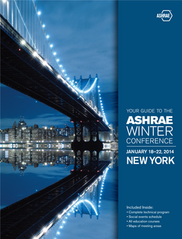 2014 ASHRAE Winter Conference Technical Program (New York, New