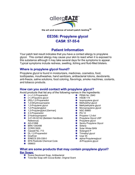 EE356: Propylene Glycol CAS#: 57-55-6