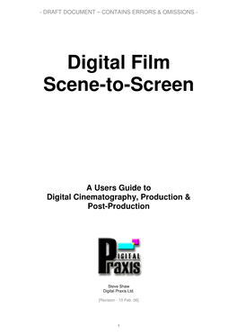 Digital Film Scene-To-Screen