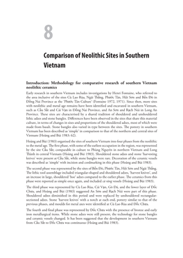 Comparison of Neolithic Sites in Southern Vietnam