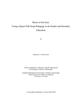 Using a Queer Folk Song Pedagogy to Do Gender and Sexuality Education