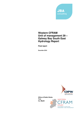 Galway Bay South East Hydrology Report