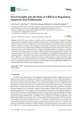 Novel Insights Into the Role of UBE3A in Regulating Apoptosis and Proliferation