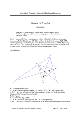 Stevanovic Triangles