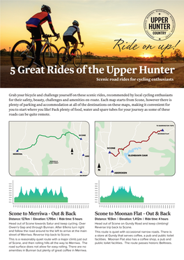 Great Rides of the Upper Hunter A4 Cycle