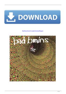Bad Brains Rock for Light Download Blogspot