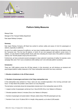 Platform Safety Measures