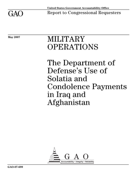 GAO-07-699 Military Operations
