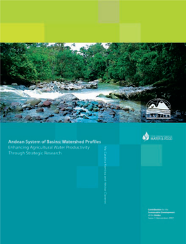 Andean System of Basins: Watershed Profiles Enhancing Agricultural Water Productivity Through Strategic Research