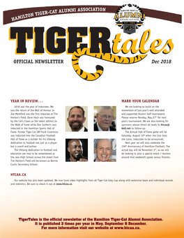 Dec 2018 OFFICIAL NEWSLETTER MILTO R-CAT ALUMNI